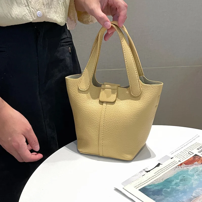 

Высококачественная дамская сумочка, новинка 2022, сумка-мешок из мягкой кожи с узором Личи, подходящая ко всему, модная Диагональная Сумка, женская сумка через плечо