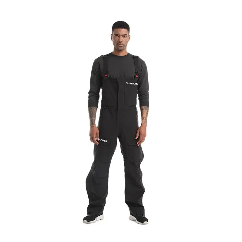 

Men's Waterproof Prodry Fishing Pants with Leg Zipper Front Pockets Bib Wader In River
