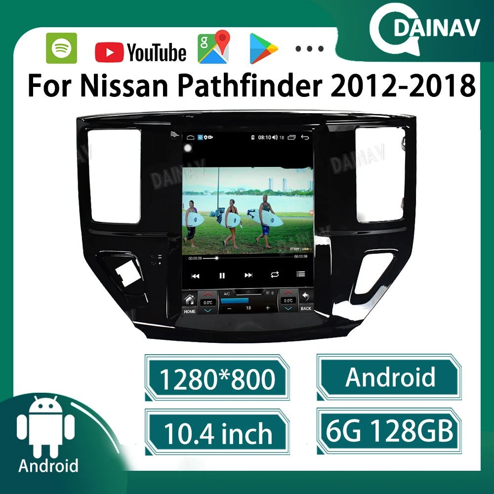 

Автомагнитола 10,4 дюйма для Nissan Pathfinder 2011-2020 Android 11 DVD мультимедийный видеоплеер стерео Carplay Авто GPS 4G WIFI Tesla