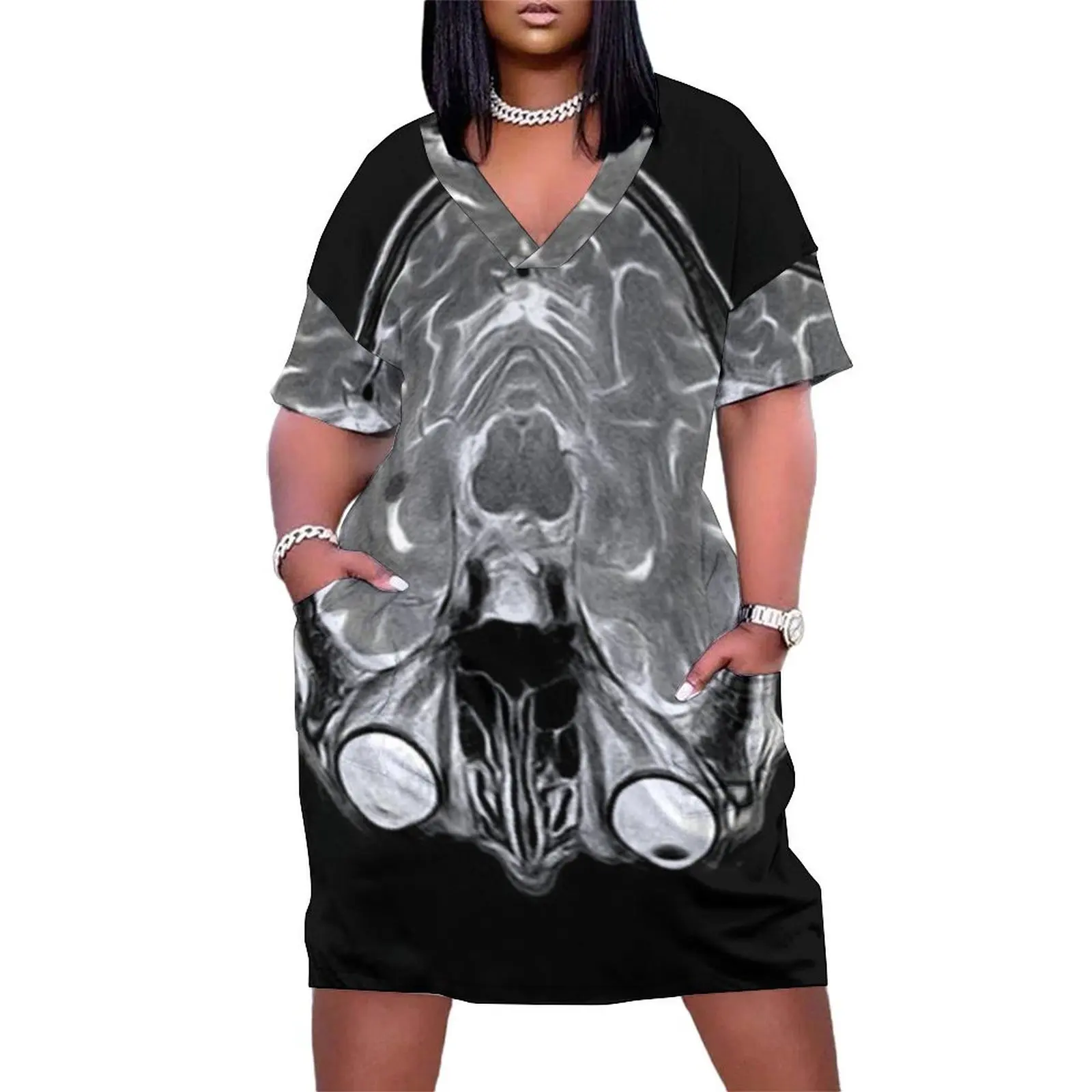 Свободное карманное платье MRI of the Brain платья для выпускного вечера свадебные 2025