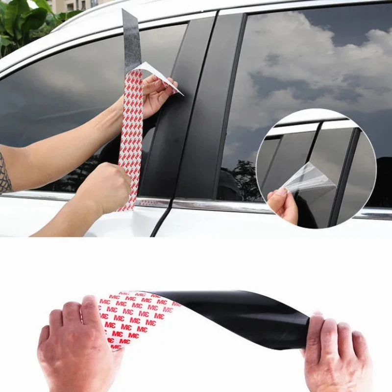 Накладка на окно автомобиля для BMW 1 серии E87 E81 E88 120i 123d 118d 2004 ~ 2011 столб дверь черная