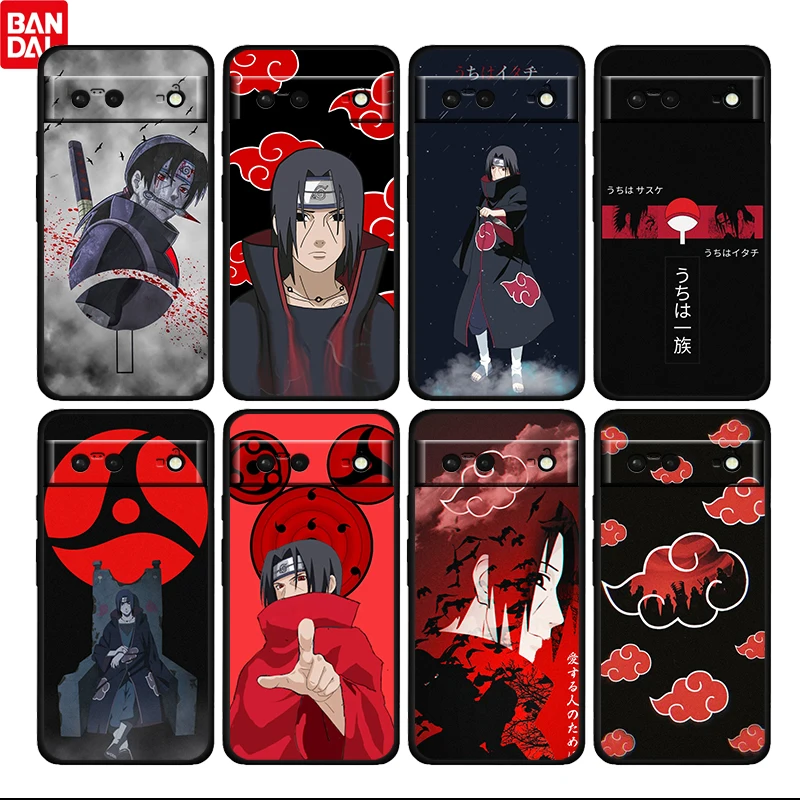 

Naruto Anime Itachi Uchiha Shockproof Cover for Google Pixel 7 6 Pro 6a 5 5a 4 4a XL 5G Black Phone Case Shell Soft Fundas Cover