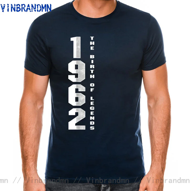 Классическая винтажная футболка 1962 с надписью &quotThe Birth Of Legends&quot Мужская модная на