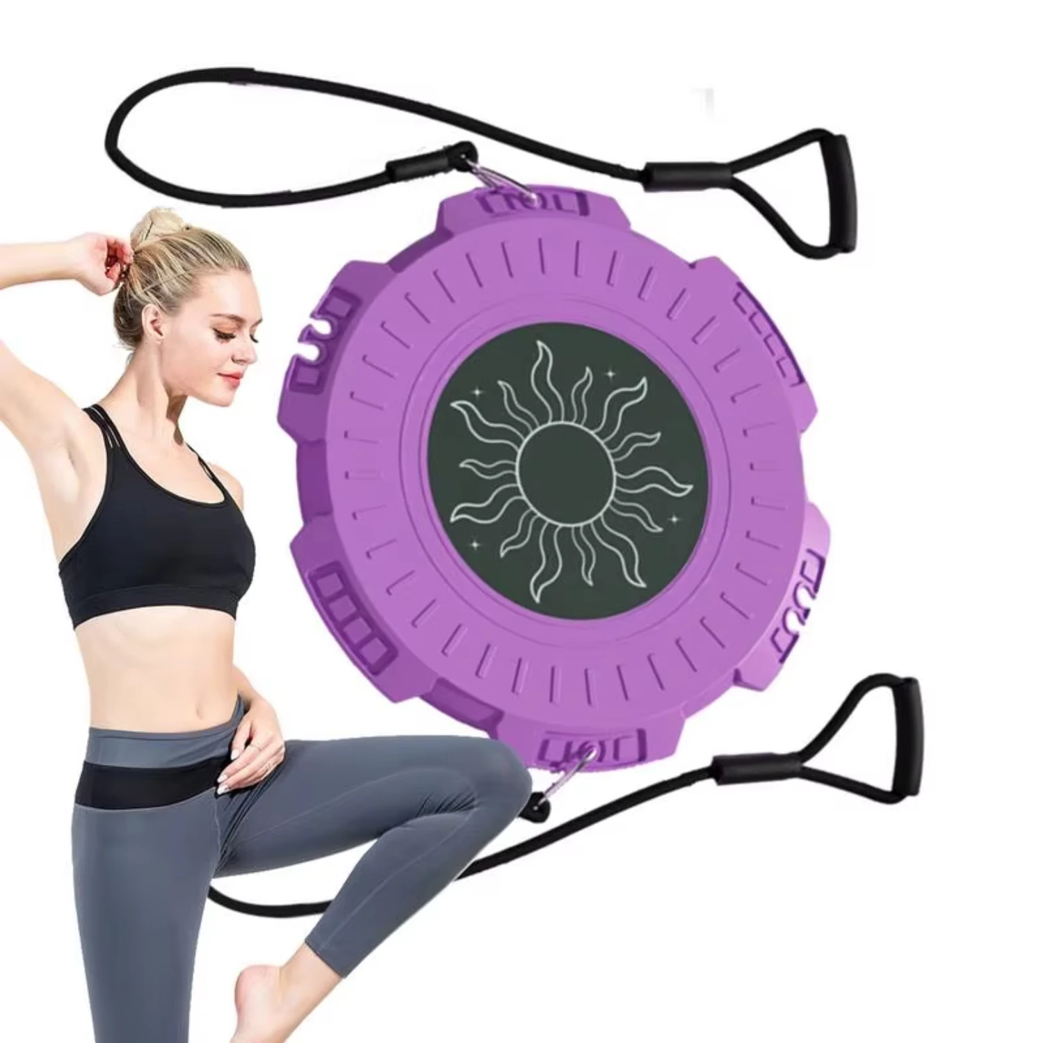 Ab Twist Board Twisting Waist Disc Workout Machine Large Fitness Balance With Tension Rope And Magnet Muscles |