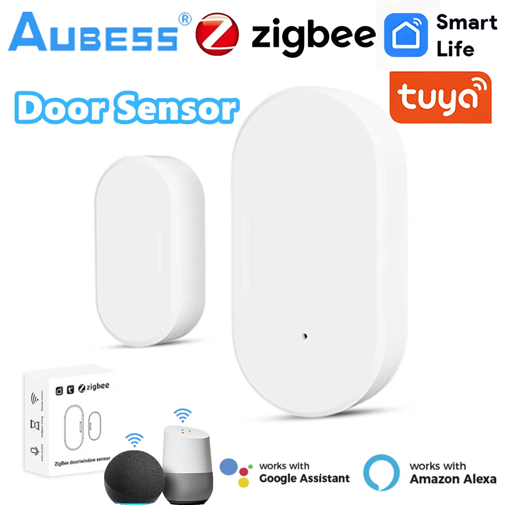 Смарт-датчик двери и окна Tuya Zigbee 3 0 детектор открытия/закрытия дверей охранная
