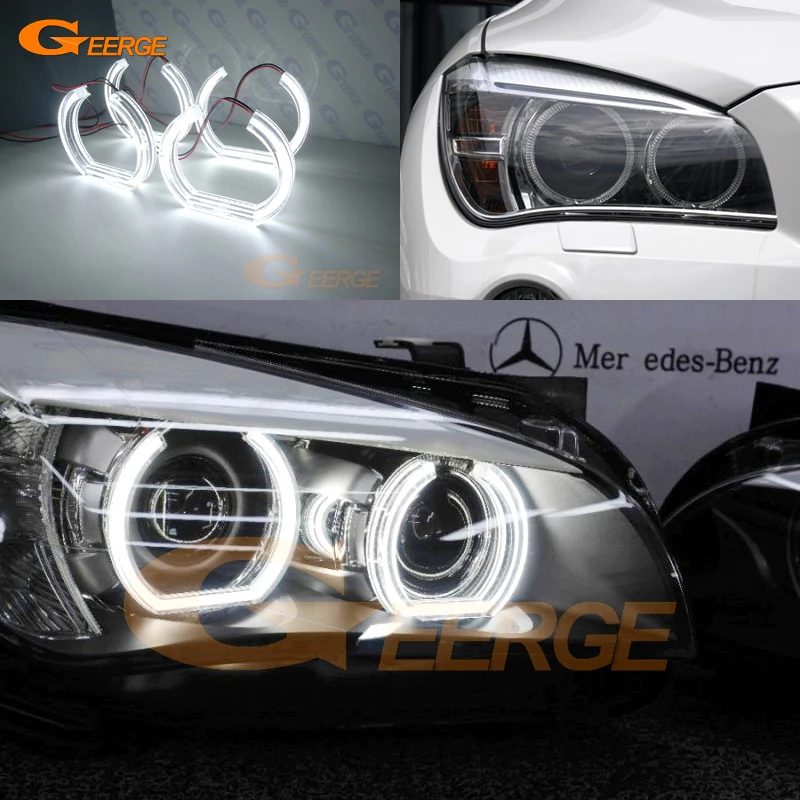 For BMW X1 E84 2009 2010 2011 2012 2013 2014 2015 Excellent Ultra Bright DTM Style Led Angel Eyes Halo Rings Car Accessories