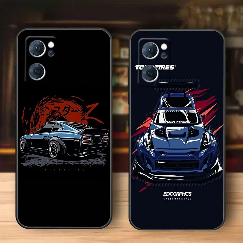 Sports Car JDM Drift Case For OPPO RENO 7 8 RENO6 5 4 3 2 2F 10 PRO PLUS 4G Funda Coque FIND X2 X3 FINDX5 5G TPU Case Para Capa