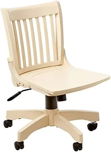 

Деревянное настольное кресло без подлокотников с регулируемой высотой, фиксирующим наклоном и сверхпрочным основанием, античное белое акриловое искусство M