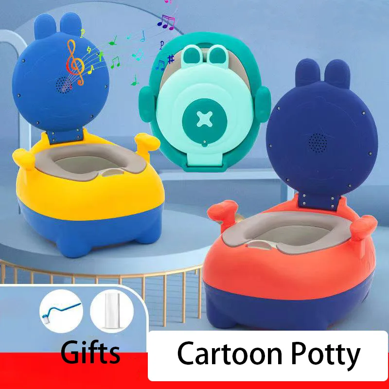 

Новый детский горшок сиденье для тренировок с музыкой Детский горшок мультфильм путешествия Кемпинг милый кролик для детей мальчиков дево...
