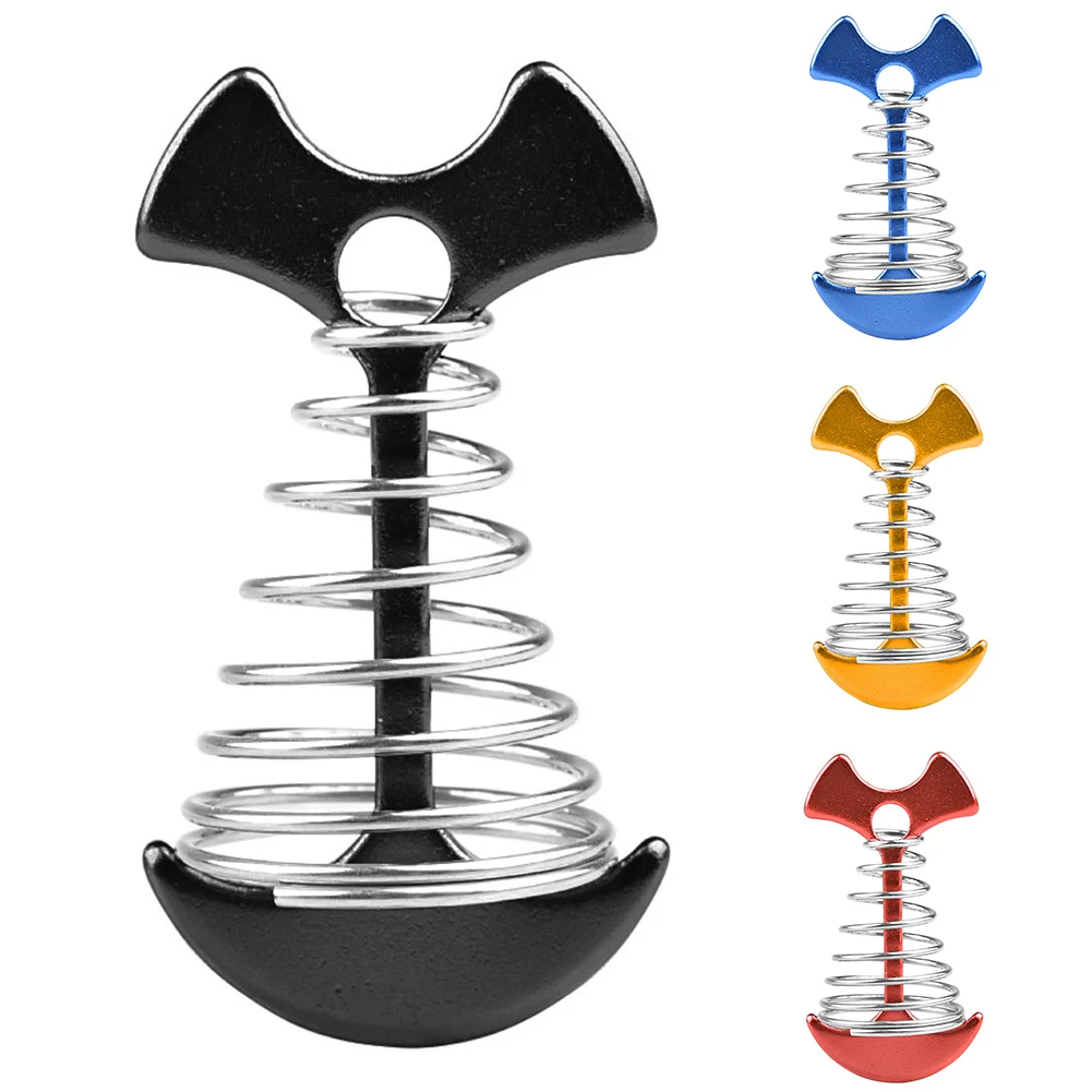 

5pcs Deck Anchor Pegs Camping Fishbone Anchor Tent Peg Deck Floor Spring Nail Hiking Travel Tent Outdoor Tools 6.7x3.6cm