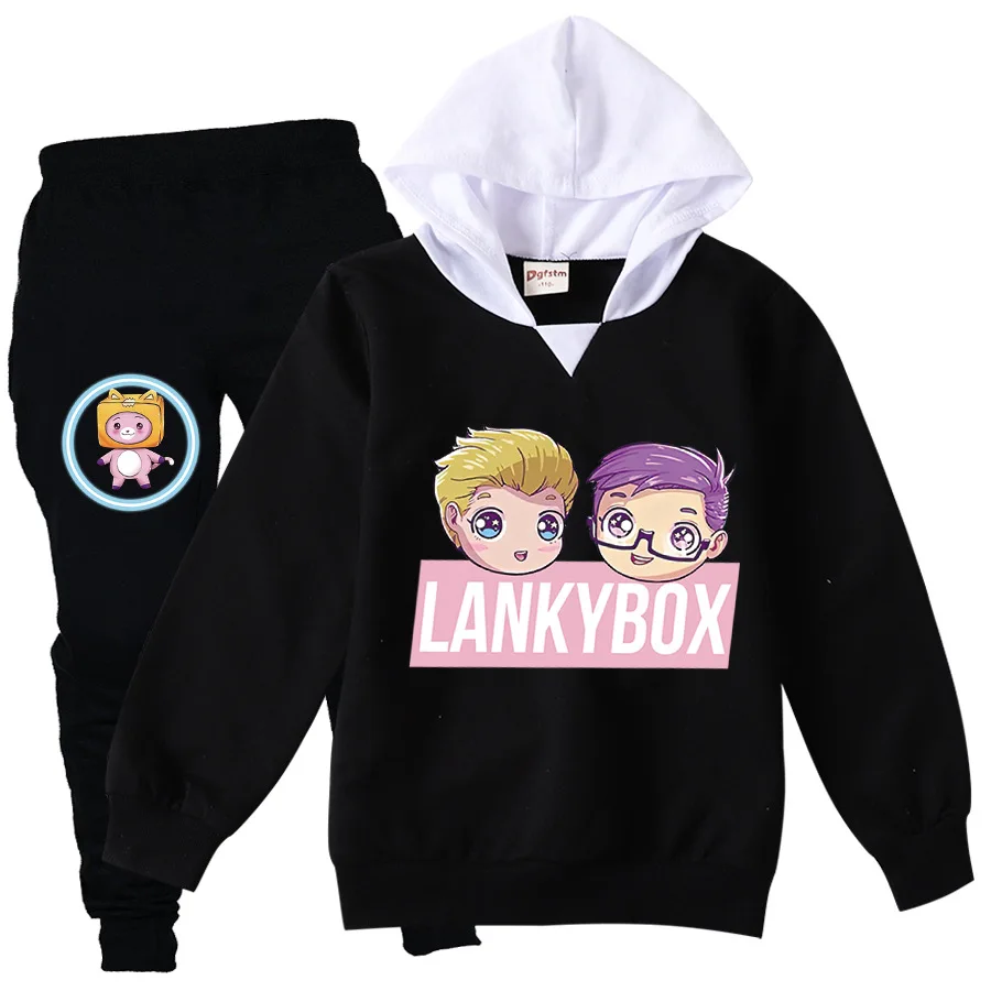 

Graphic Lankybox Clothes Kids Sportsuits Baby Boys Clothes Sets Children Halloween Outfits Girls Hoodies Jogging Pants 2pcs Sets