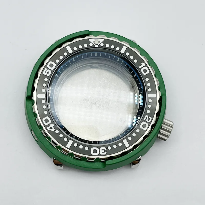Watch Parts 46mm Stainless Steel SBBN Tuna Canned Watch Case Sapphire Suitable For NH35/36 Automatic Movement 200m Waterproof