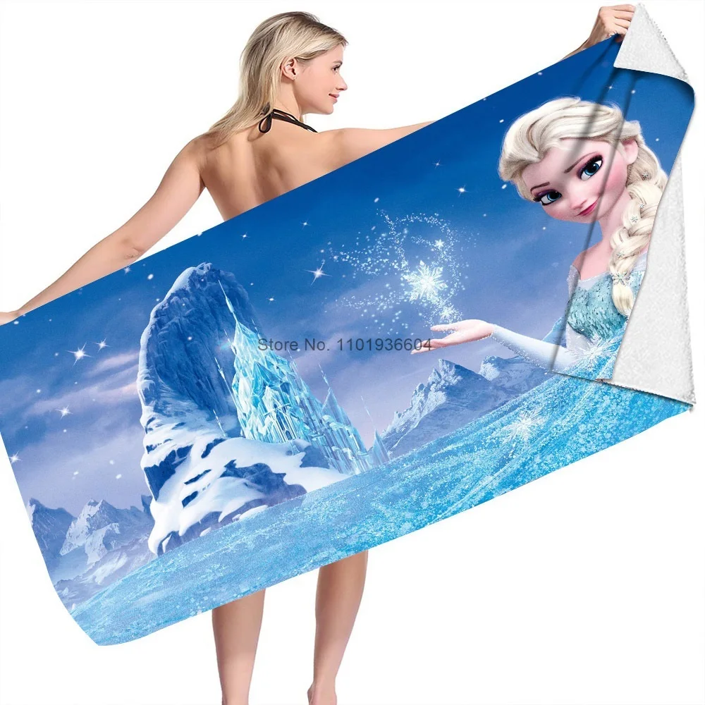 

Disney Mermaid Ariel Frozen Elsa Anna Bath Towel Kids Swimming Beach Towel Soft Absorbent Washcloth Children Home Towel Gifts