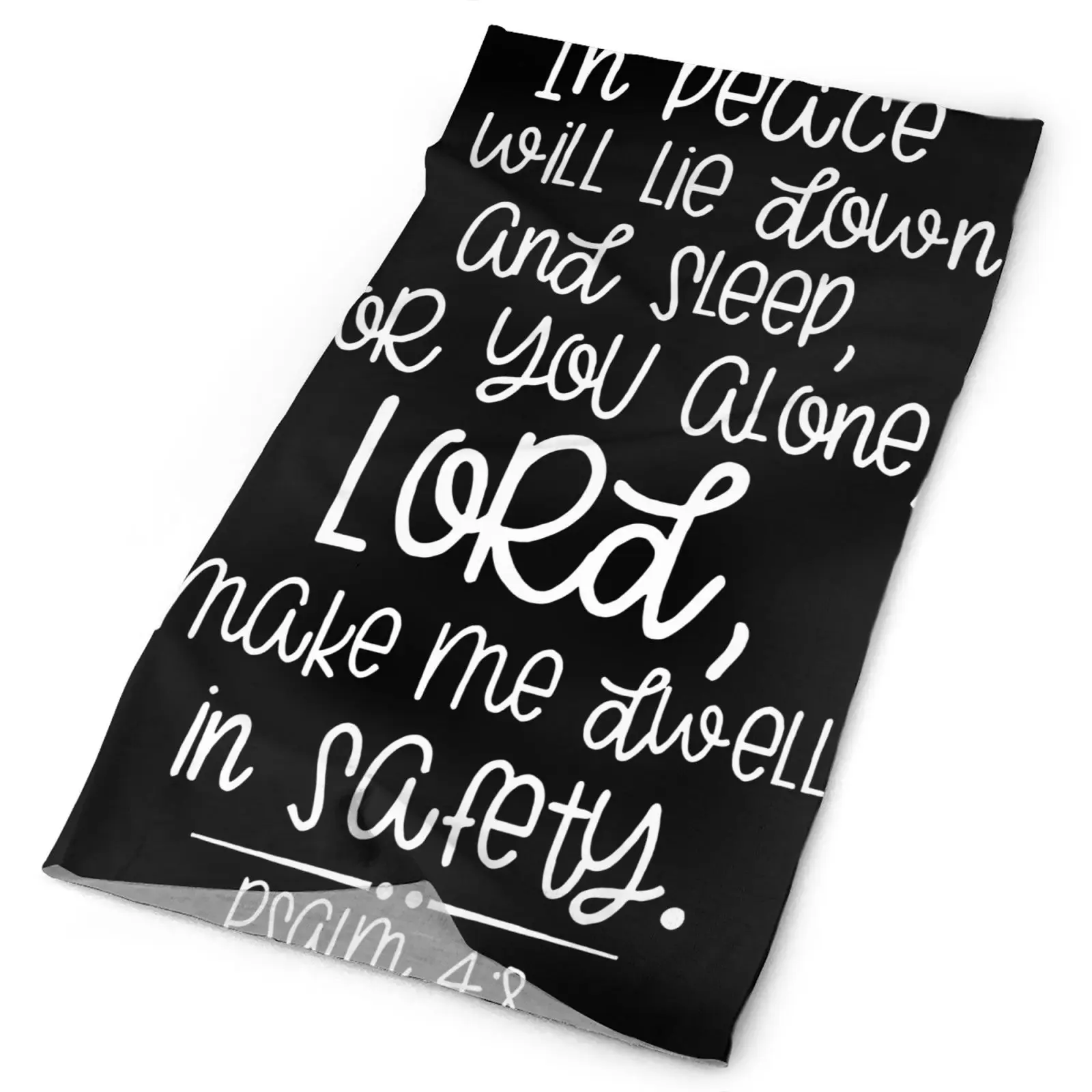 

Lord Make Me Dwell In Safety Men's Bandana Military Balaclava Mask Helmet Ski Buff Mask Winter Woman Scarf Mask For Face Masks