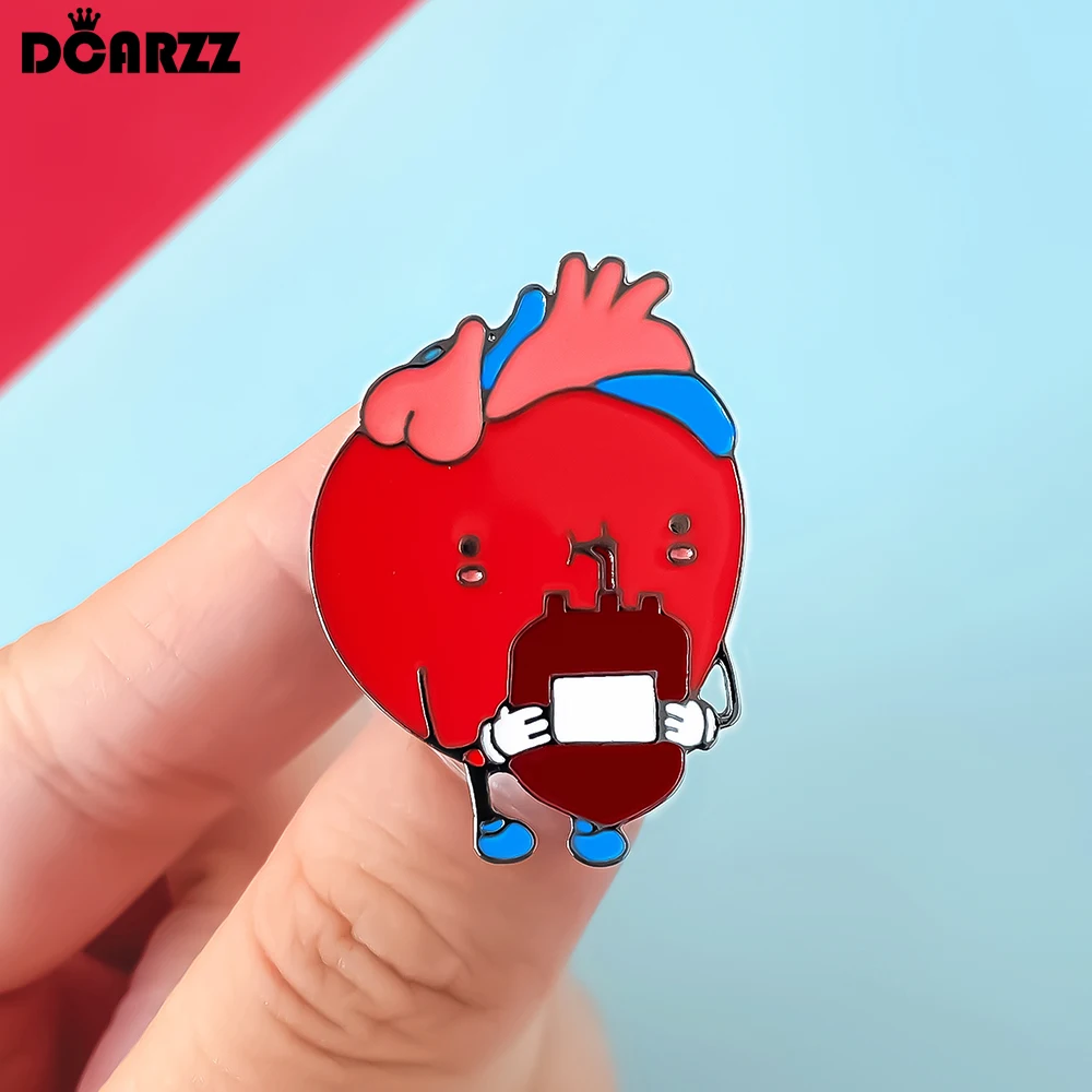 

DCARZZ Enamel Heart Pin Brooch Medical Cardiology Jewelry Doctor Nurse Lapel Hat Badge Decoration Gifts for Cardiologist