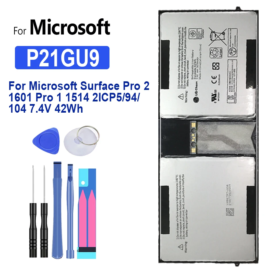 

Аккумулятор P21GU9 5676 мАч для Microsoft Surface Pro1 Pro2 Tablet Bateria