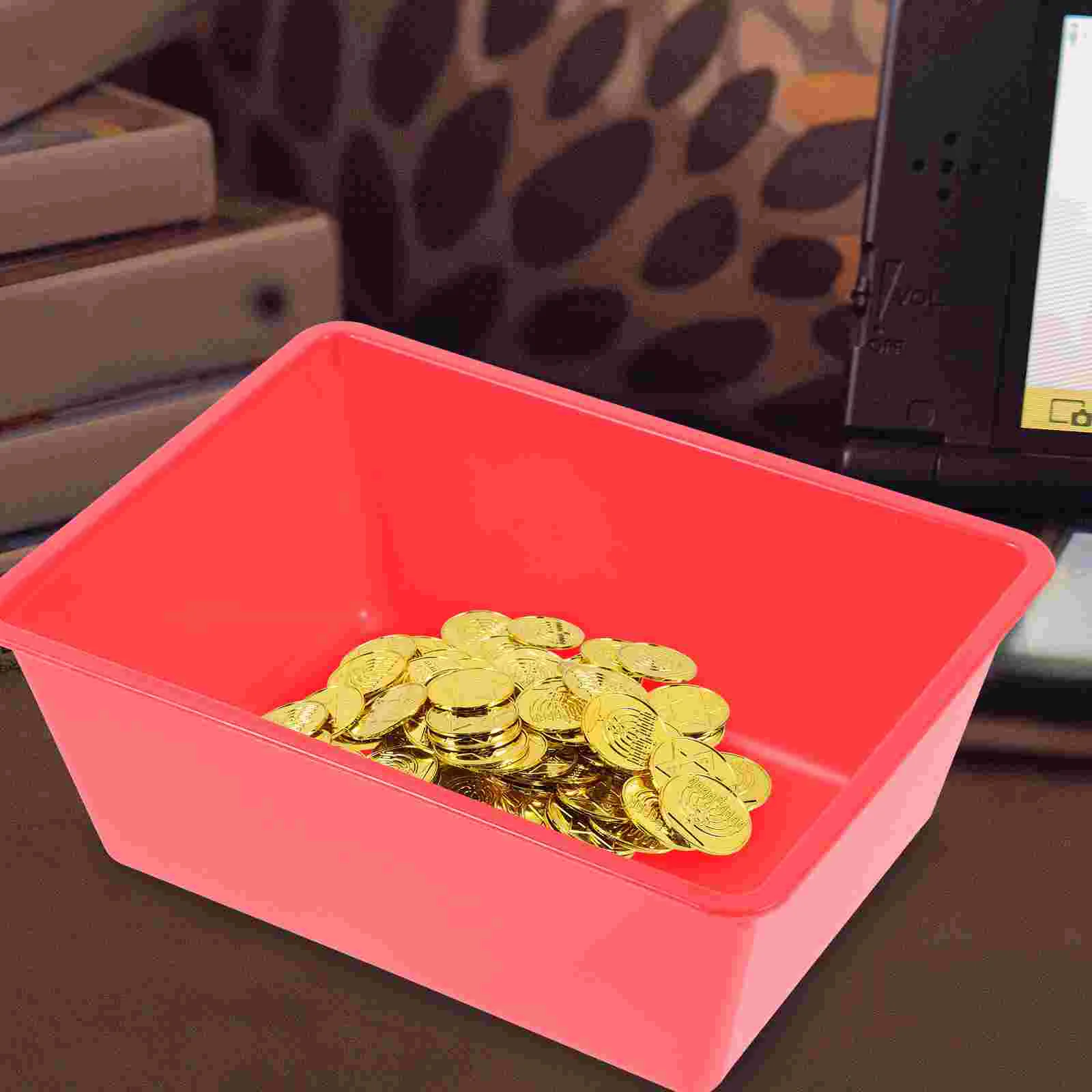 

Plastic Shelf Bins Coin Storage Baskets Classroom Paper Organizer Basket Small Desktop Basket Sundries Organizer Game Coin