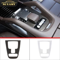 car central control gear shift panel frame trim sticker for mercedes benz gle gls class w167 x167 2020 2022 interior accessories