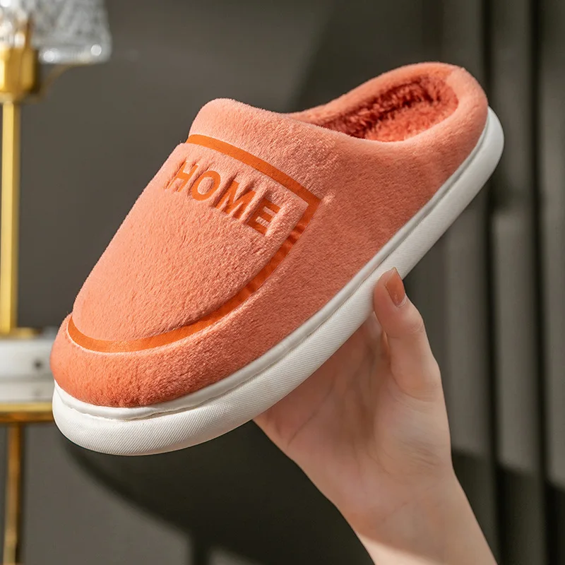 

Women Cotton Slippers New Winter Warm Home Shoes Plush Soft Cloud Slippers Thick Sole Women Flip Flop Designer Simple Outdoor