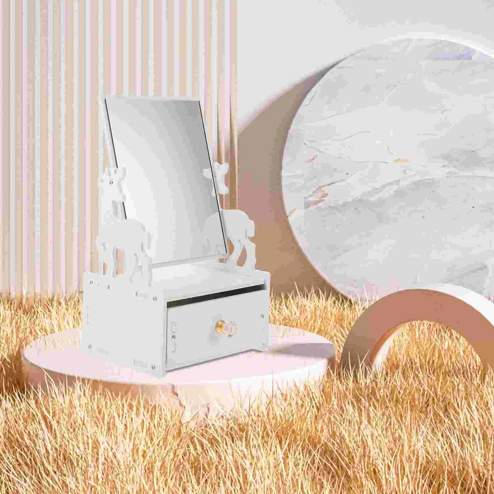 Ящики для хранения косметики настольное зеркало с подставкой шкатулки