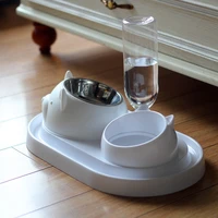 pet automatic drinking water feeder stainless steel dog bowl cat bowl cat drinking water artifact dog basin