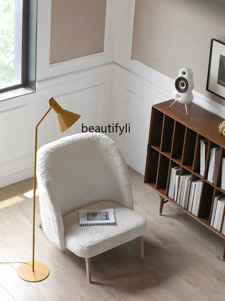 yj Диван для отдыха из скандинавской ткани кресло чтения средневековое с высокой