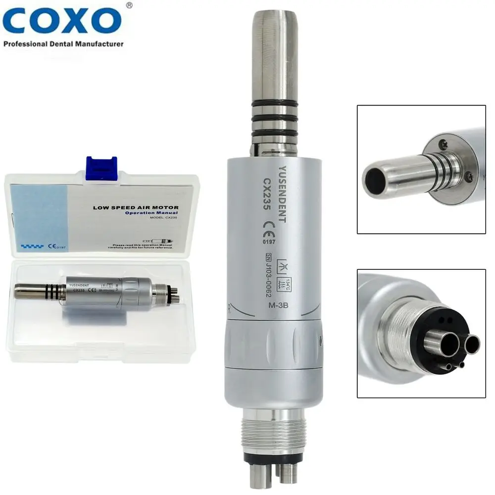 

COXO YUSENDENT Dental Air Motor, 4 отверстия, внутренний наконечник для воды, низкая скорость NSK CX235-3B M4
