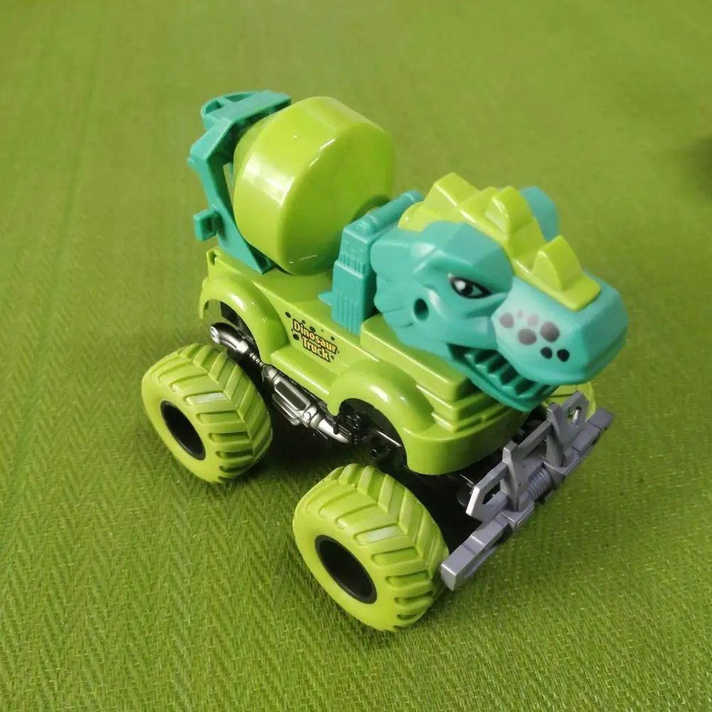 Baby Inertia Car Toy Safe Interactive Colorful Cartoon Dinosaur Baby Blaze Truck Toy for Home