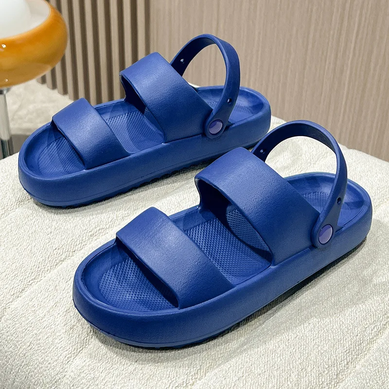 

Slipper female summer indoor home new lovers thick-soled anti-slip adjustable dual-purpose sandals men