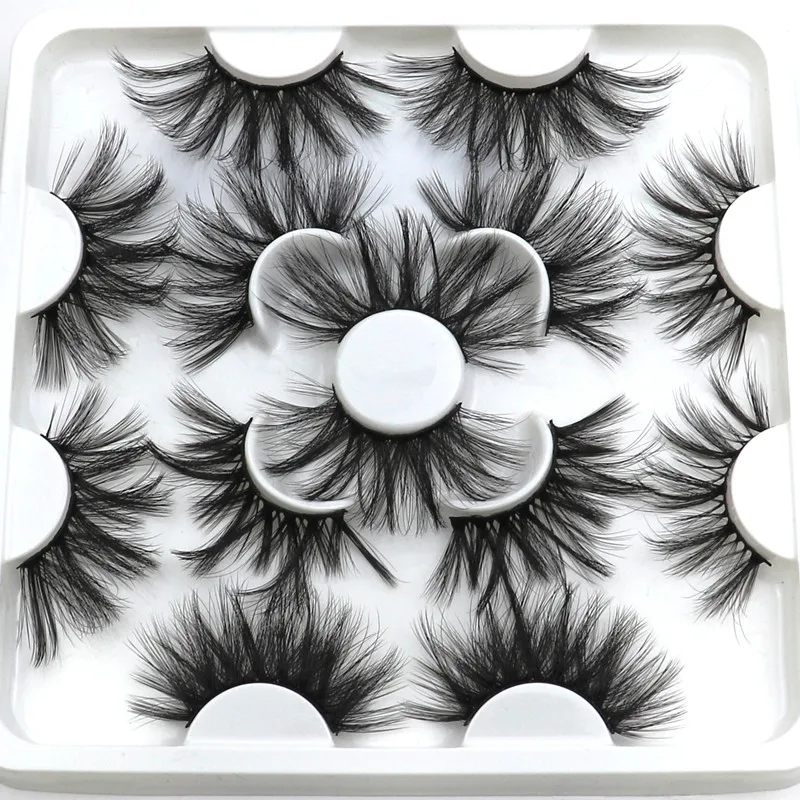 

5/7 pairs 25mm lashes thick and delicate false eyelashes handmade mink eyelashes 3D dramatic eyelashes eyelash extensions