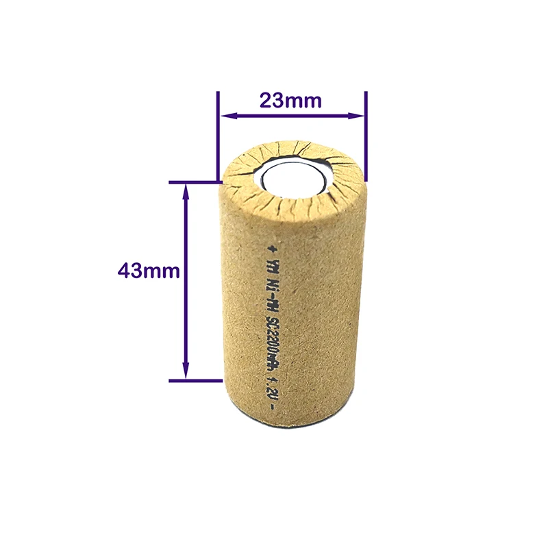 50 шт. Ni-MH SC Sub C 1 2 в 2200 мАч аккумулятор для шуруповерта дрели аварисветильник