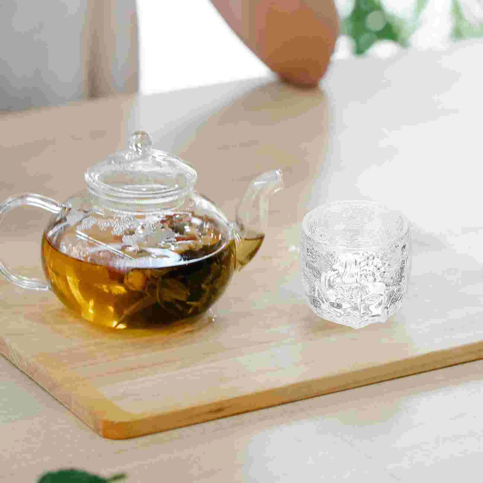 

5pcs Transparent Cup Cup Household Drinking Cup Beverage Kung Fu Cup