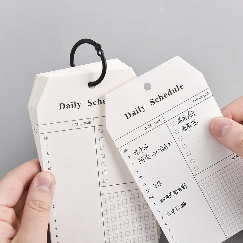 

Creative Kawaii Ring buckle Memopad Daily Schedule Weekly To Do List Notepads Planner Index Tab School Supply Office Notebook