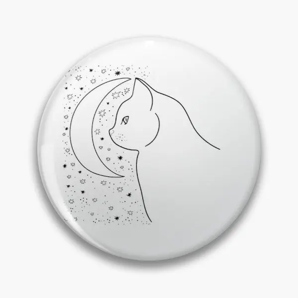 Белая кошка говорит что Эй на мягкой пуговице персонализируемый мультяшный