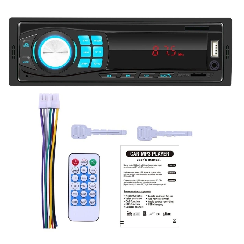 

P9JC Wireless Car Radio MP3-Player Multimedia-AUX USB Music FM Play 12V Stereo-Audio