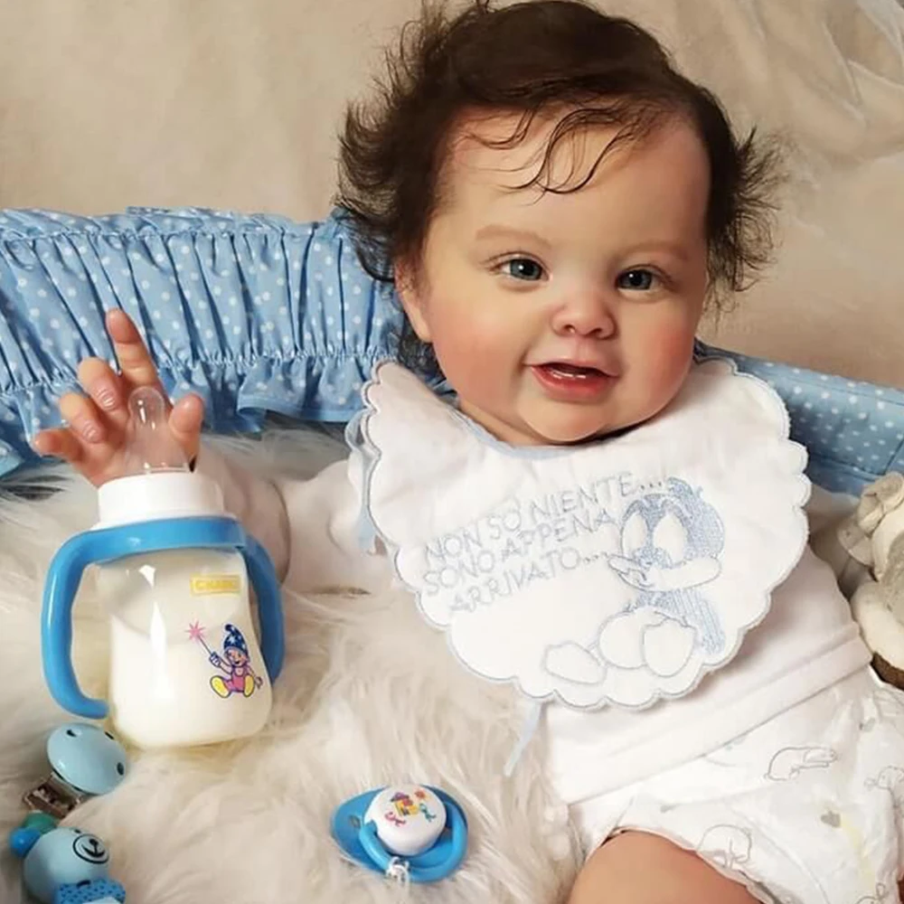

60CM 50CM Real Touch 3D-Paint Skin Tone Full Silicone Reborn Toddler Baby Kodi Boy For Girl Finished Doll Cloth Body Realistic