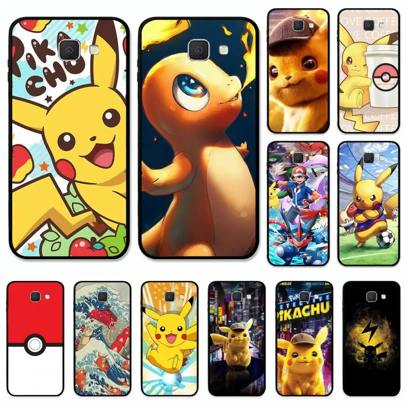 

P-Pokemon P-Pikachu Phone Case for Samsung J7 J5 J2 Pro Prime J6 J4 Plus J8 A72 A52 A42 A32 A21 Soft Tpu Cover