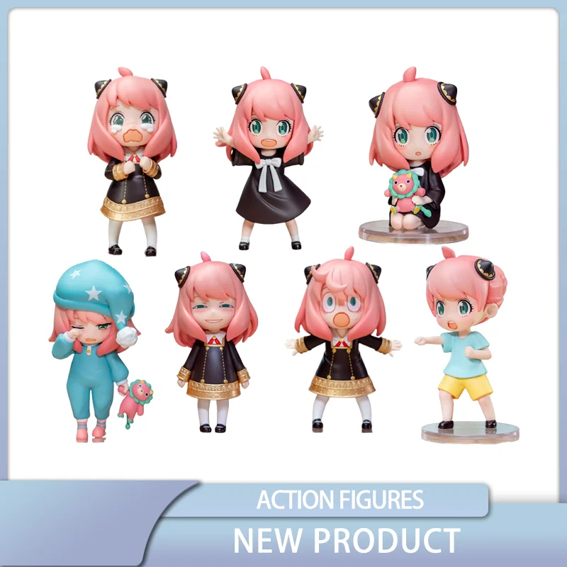 

Brand new genuine SPY FAMILY Anya Forger Series anime action figure Toys Cute Figures Doll Mystery Box In shelf