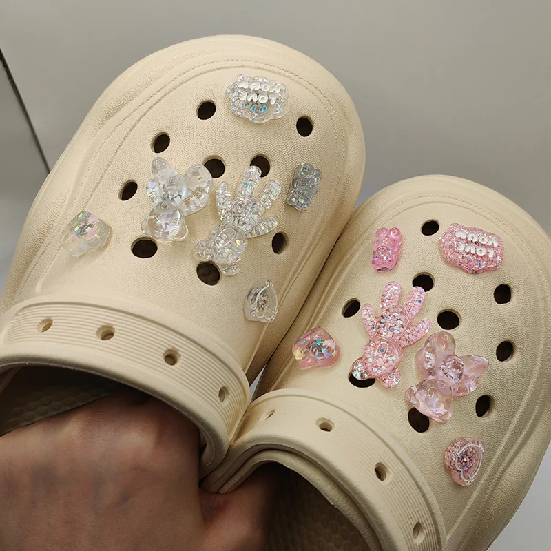 Украшения для обуви в виде медведя с кристаллами