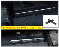 for peugeot 3008 5008 gt 2017 2022 accessories seat bottom ac air duct vent anti blocking protection cover trim plastic