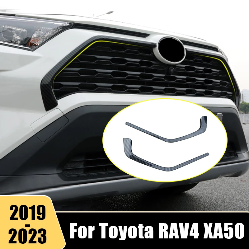 

Для Toyota RAV4 XA50 2019 2020 2021 2022 2023 RAV 4 хромированный автомобильный передний бампер Гриль декоративная наклейка крышка внешние аксессуары