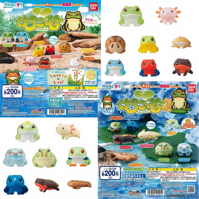 

Bandai Original Genuine Gashapon Capsule Toys Cute Q Ver Frog Lizard Data Line Protector Cable Figurine Anime Figure Gift