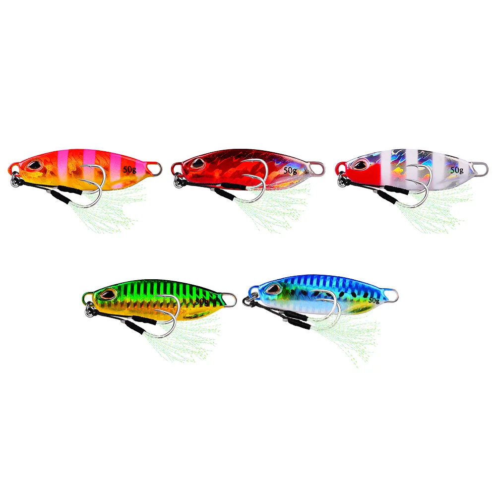 

5Pcs Fish Shape Reflective Fishing Lures Metal Fishing Baits Fishing Accessories