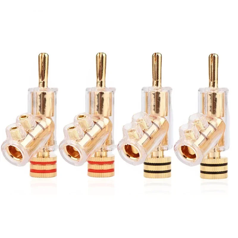 

Комплект из 4 золотистых банановых разъемов