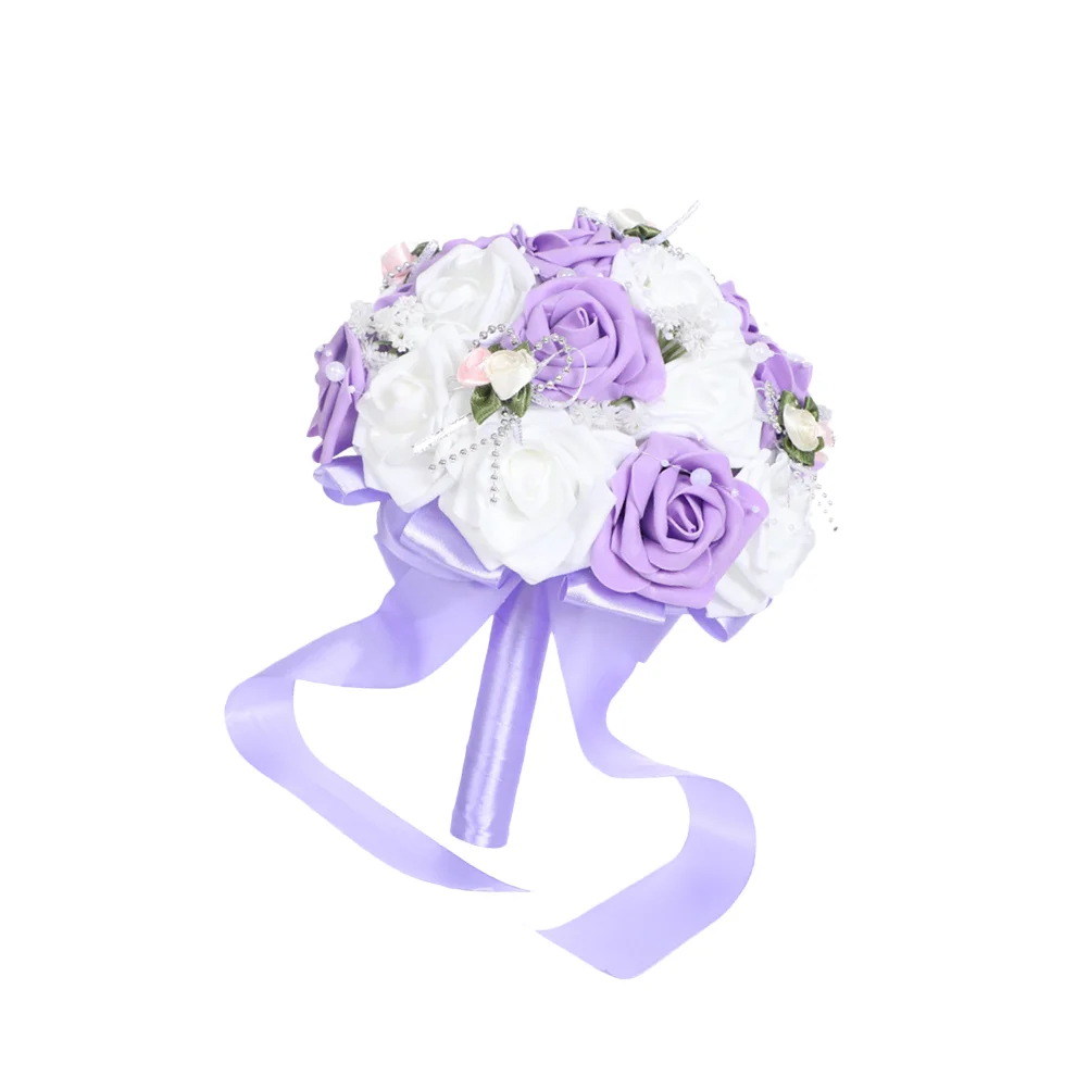 

Bouquet Wedding Bride Bouquets Flower Bridal Flowers Rose Artificial Holding Bridesmaid Bouquet， Hand Fake Decoration Paper
