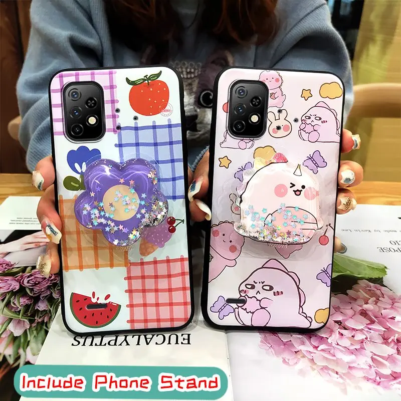 kickstand new arrival phone case for umidigi bison x10 drift sand tpu anti dust foothold back cover free global shipping