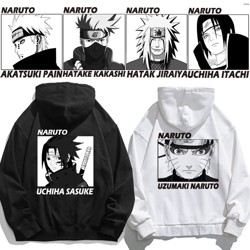 

Nαruto Hoodies Sweatshirts Men Anime Casual Harajuku Hoody Spring Fall 2022 Streetwear Kakashi Orochimaru Printing Clothes