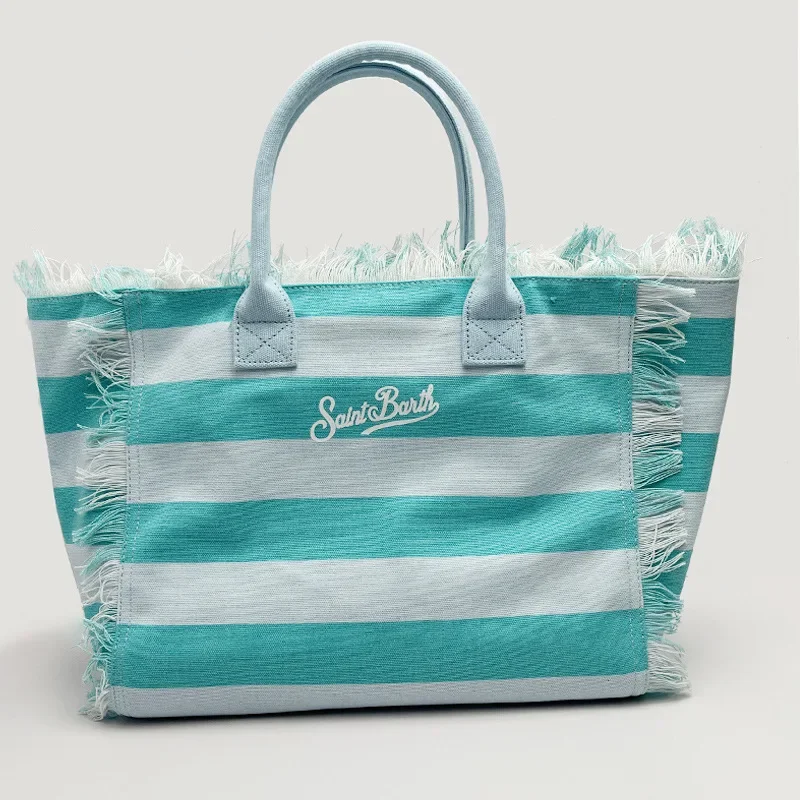 SAINT BARTH новая женская большая вместительная сумка для отдыха и туризма в полоску