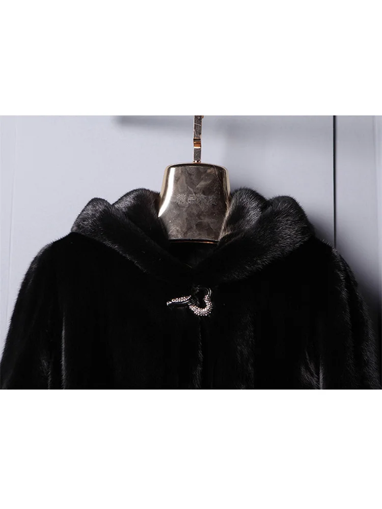 Faux Fur Coat Women High Imitation Mink Fur Jackets 2022 Autumn Winter New Fashion Casual Long Loose Thick Warmth Clothes Female