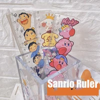 sanrio cinnamoroll ruler kawaii anime hello kittys kuromi cartoon my melody cute pattern study stationery measurement toy girls
